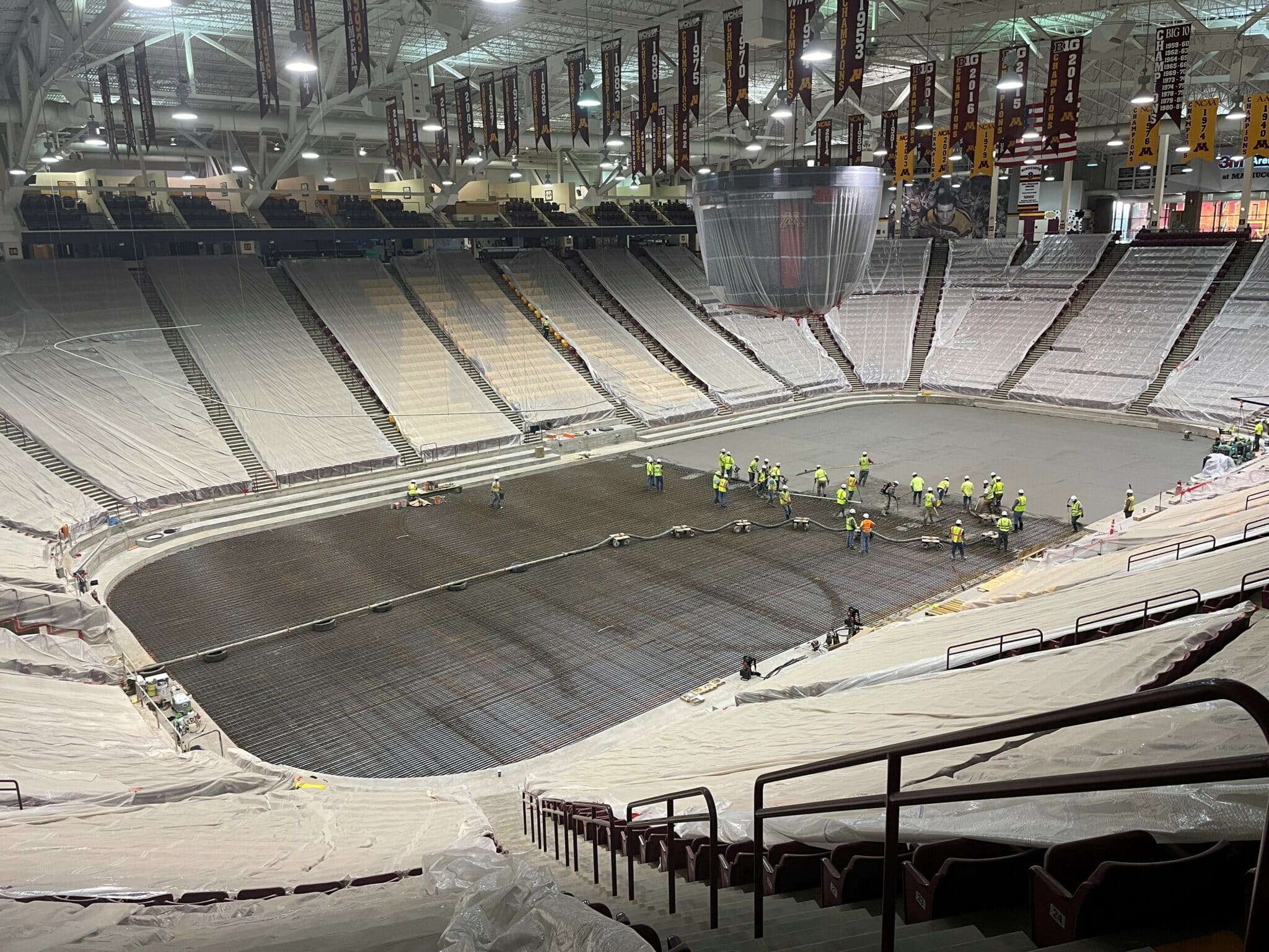 University of Minnesota Mariucci Arena Concrete Pour