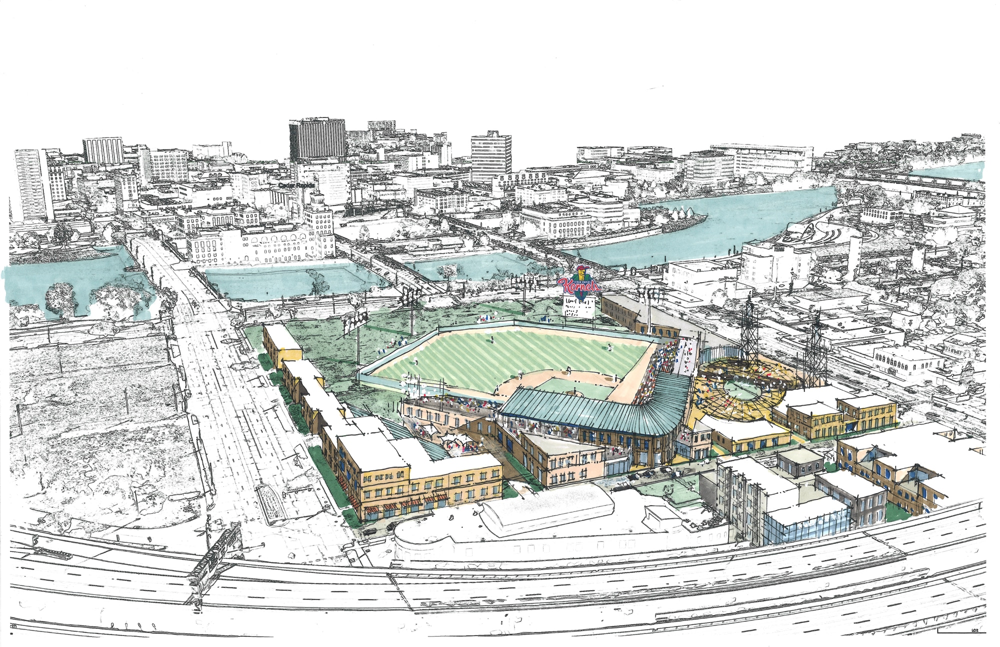 Cedar Rapids Kernels Ballpark Concept Design