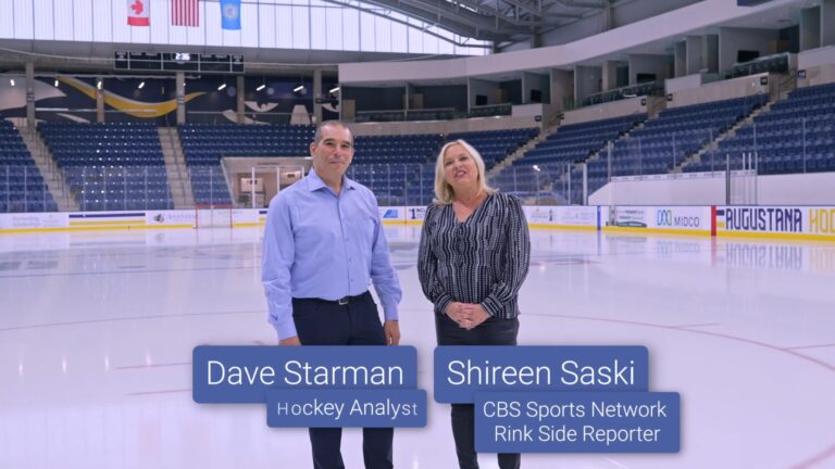 Dave Starman and Shireen Saski at Midco Arena