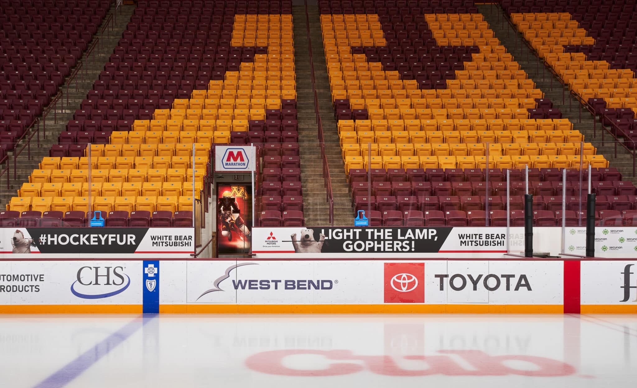 JLG worked with the University of Minnesota to shrink the rink at 3M Arena at Mariucci from an Olympic size sheet to an NHL-hybrid size.