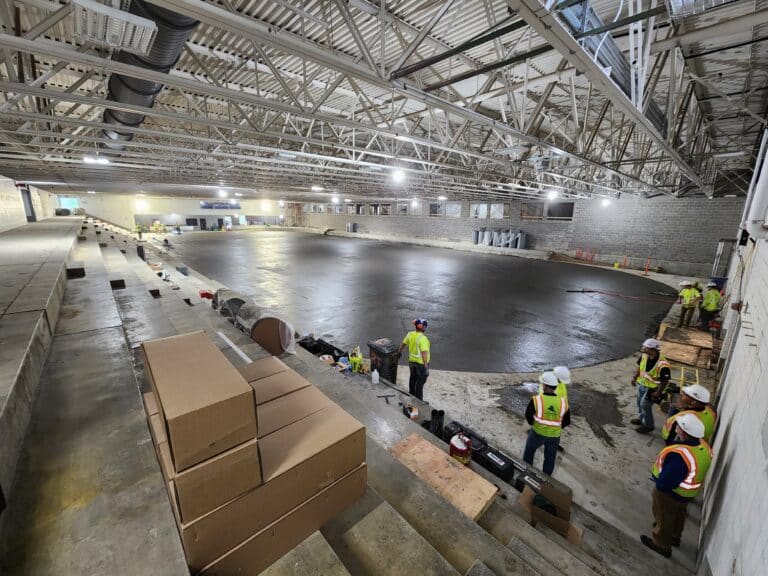Rink pour of rink 1 at Bloomington Ice Garden
