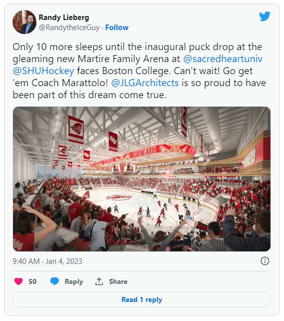 This Week in Atlantic Hockey: Sacred Heart's new Martire Family Arena has  successful first game, includes 'an elevated fan experience' - College  Hockey